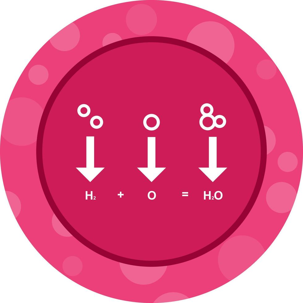 Einzigartiges Vektor-Glyphen-Symbol für chemische Formeln vektor