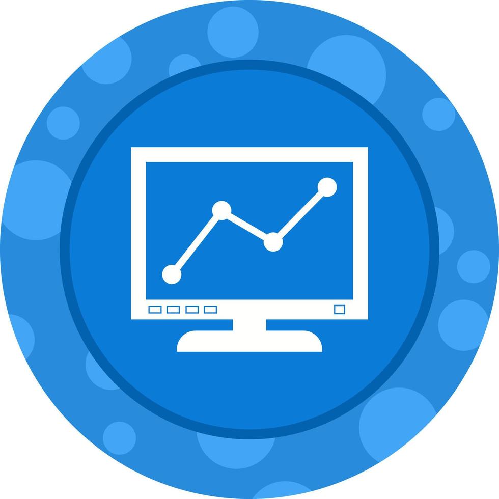 skön Graf på dator vektor glyf ikon