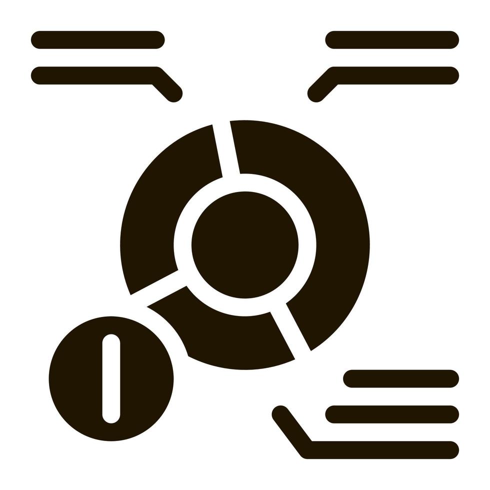 paj Diagram fel ikon vektor glyf illustration