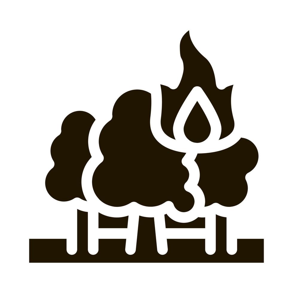 Wildfire-Symbol Vektor-Glyphen-Illustration vektor