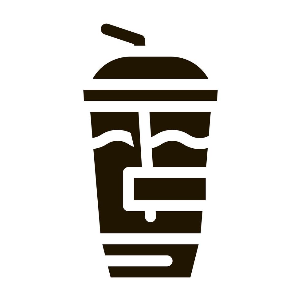 Milchshake-Symbol Vektor-Glyphen-Illustration vektor