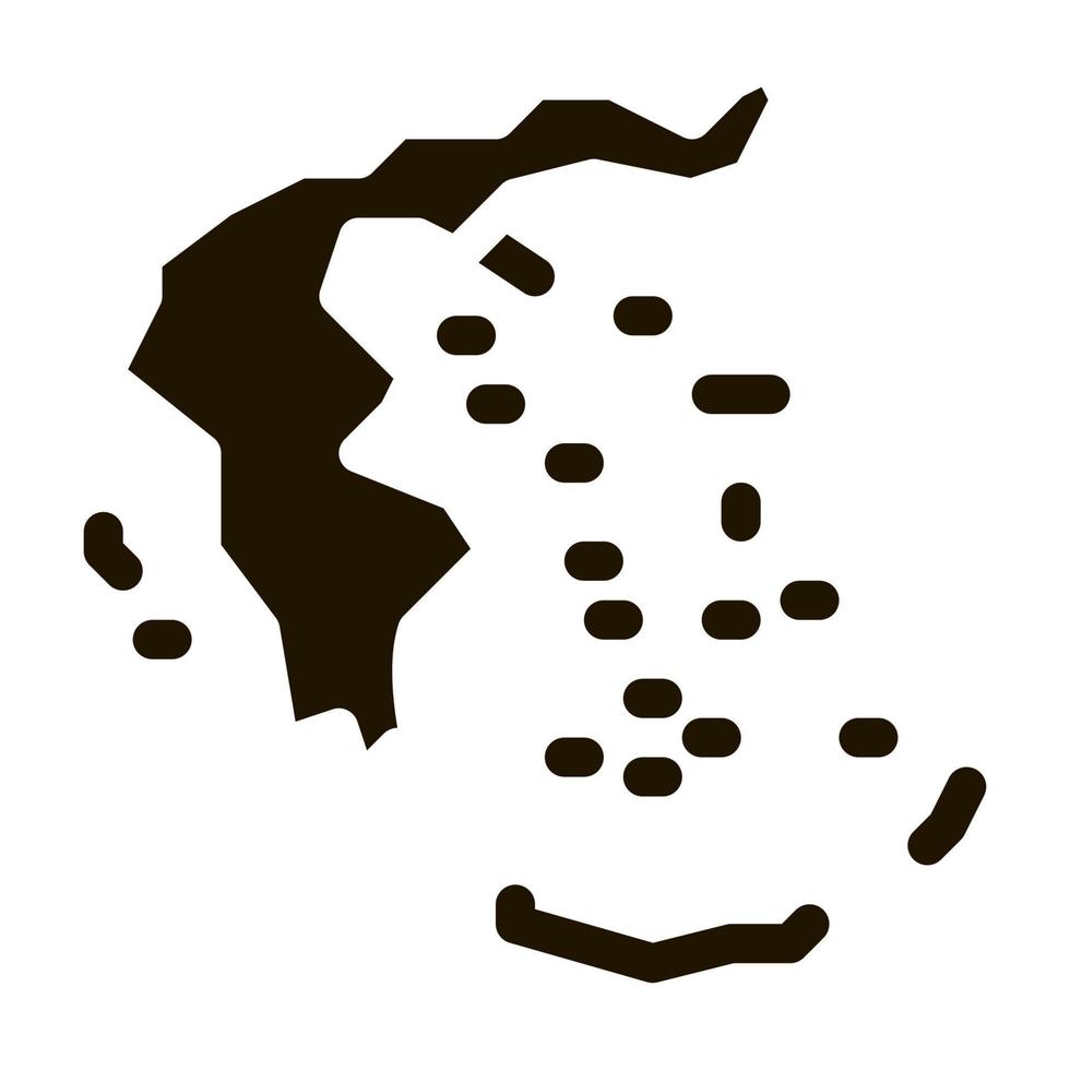grekland på de Karta ikon vektor glyf illustration