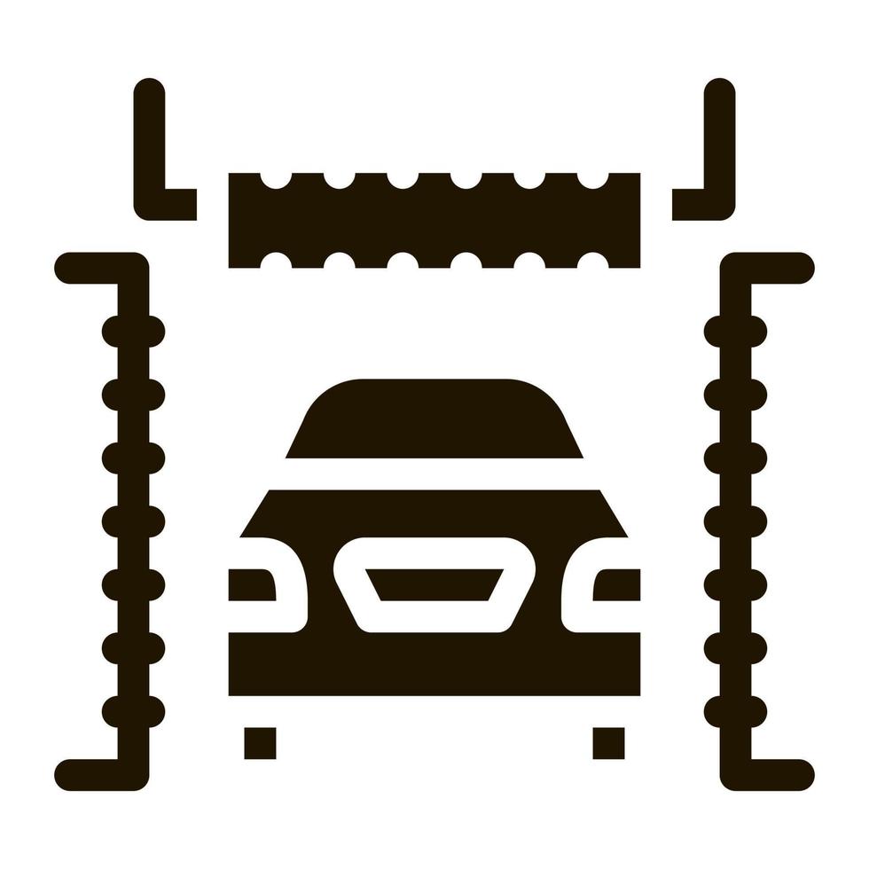 automatisk bil tvätta ikon vektor glyf illustration