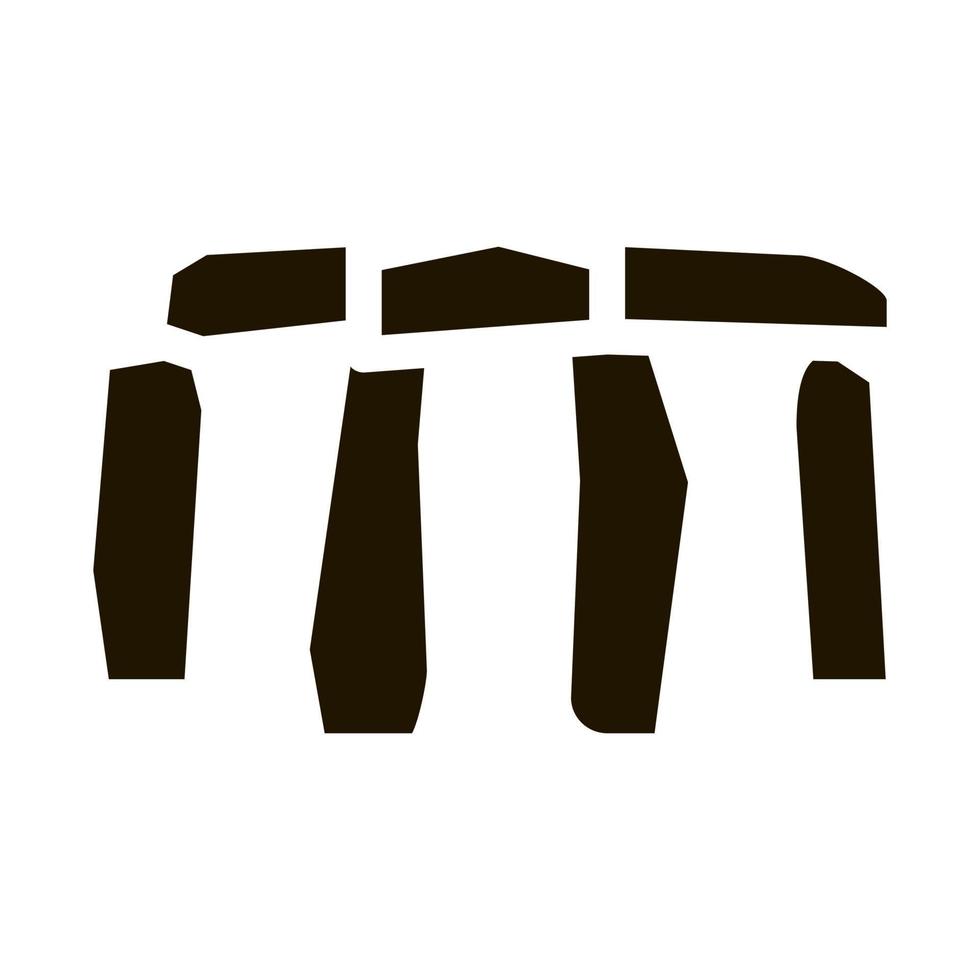 Stonehenge-Symbol-Vektor-Glyphen-Illustration vektor