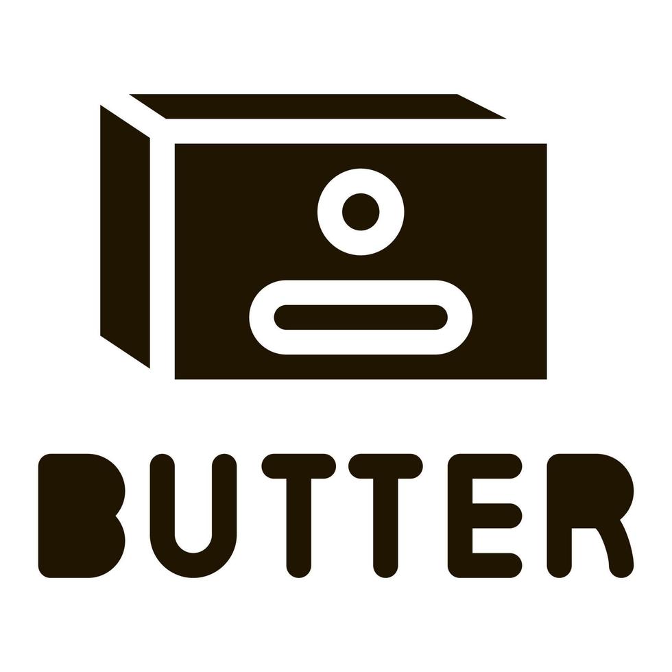 Butter-Produkt-Symbol-Vektor-Glyphen-Illustration vektor