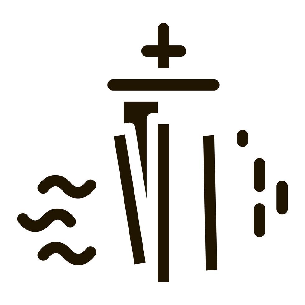 Luftglocken-Symbol-Vektor-Glyphen-Illustration vektor