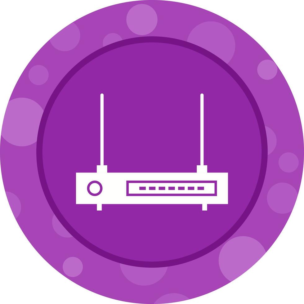 Einzigartiges WLAN-Router-Vektor-Glyphen-Symbol vektor