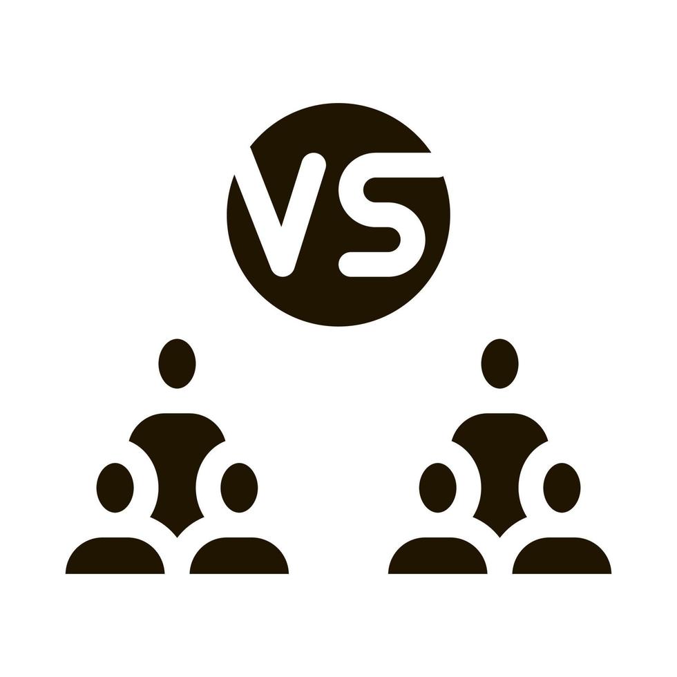 Vektor-Glyphen-Illustration des Befehlskampfsymbols vektor