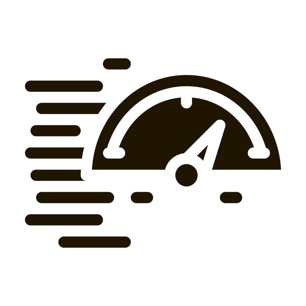 Tachometer-Symbol Vektor-Glyphen-Illustration vektor