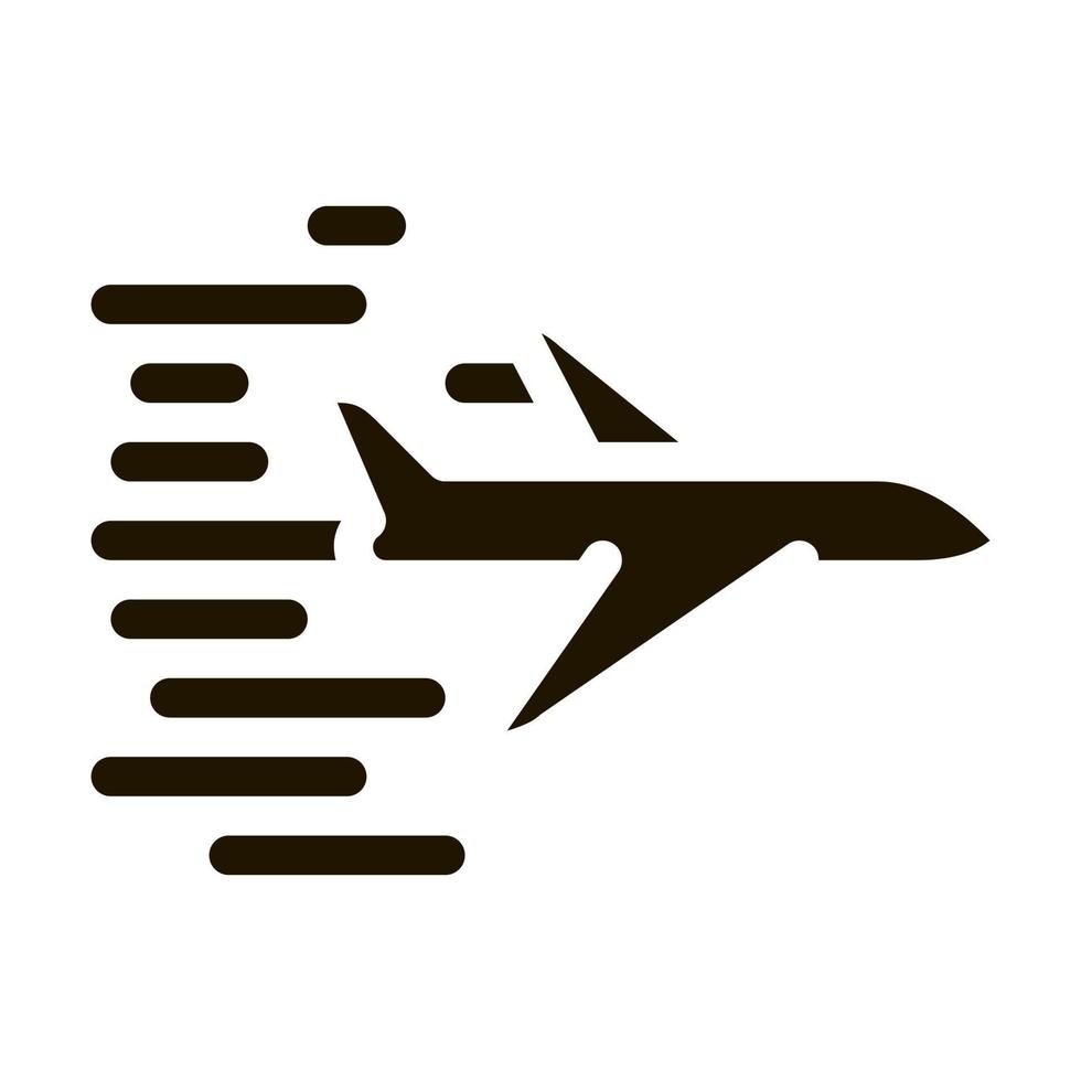 flygande flygplan ikon vektor glyf illustration