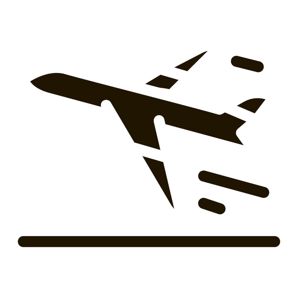 Flugzeug-Flughafen-Icon-Vektor abheben vektor
