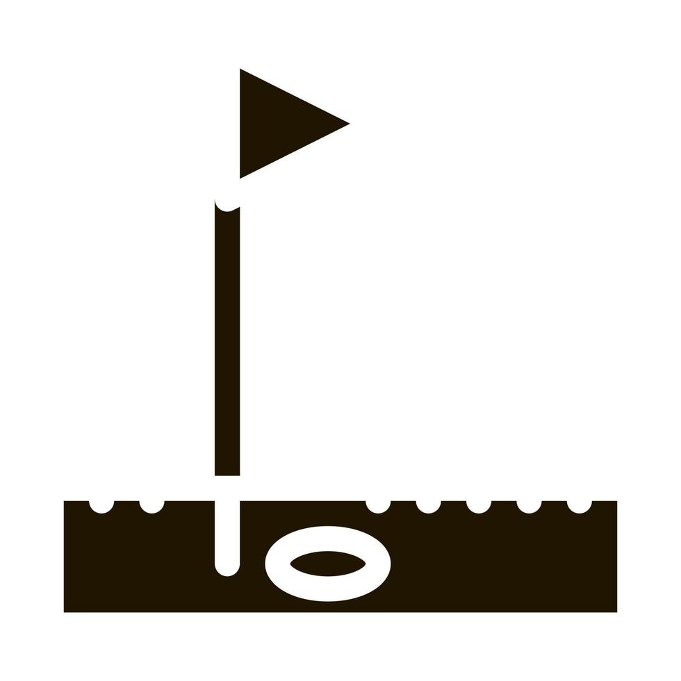 Mann spielt Golf-Symbol Vektor-Glyphen-Illustration vektor