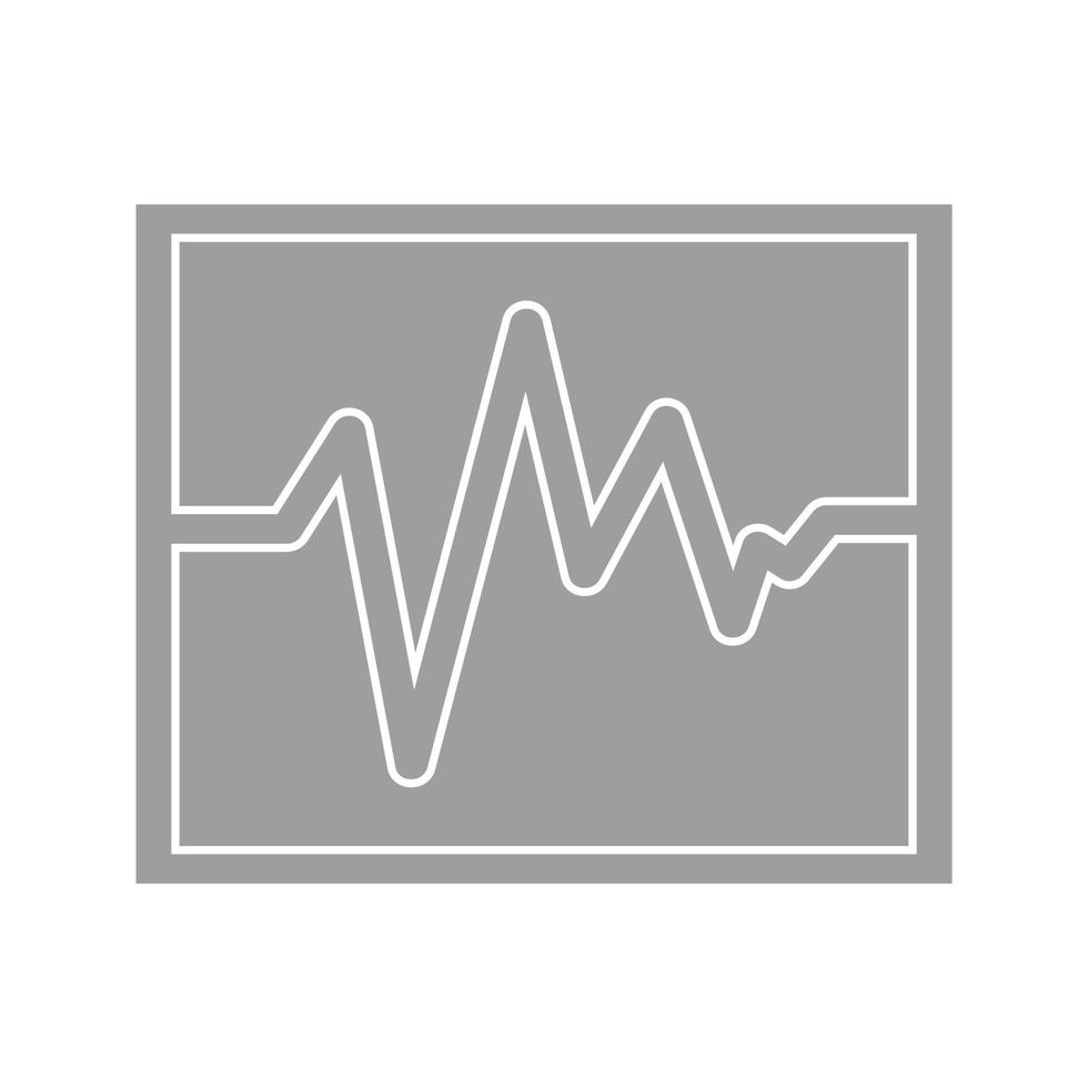 schönes EKG-Vektor-Glyphen-Symbol vektor