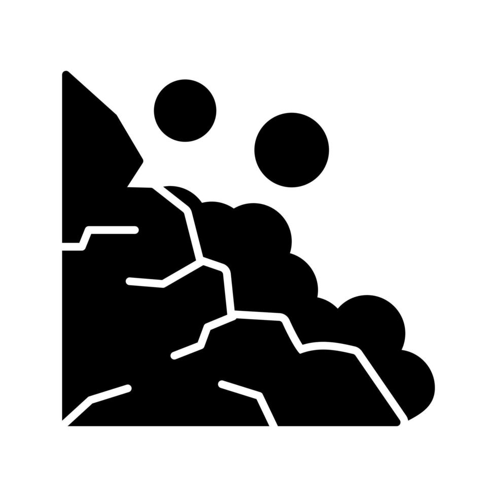 jordskred vektor ikon