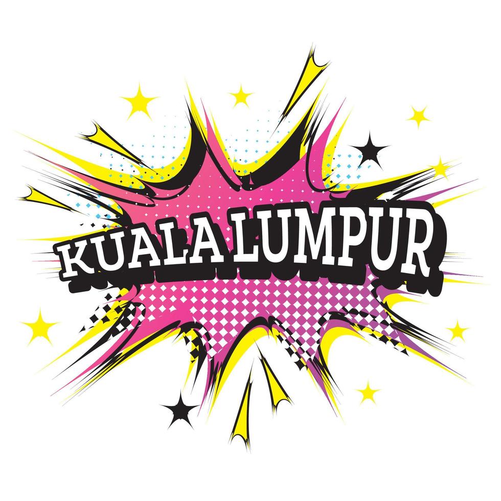 Kuala Lumpur Comic-Text im Pop-Art-Stil. vektor