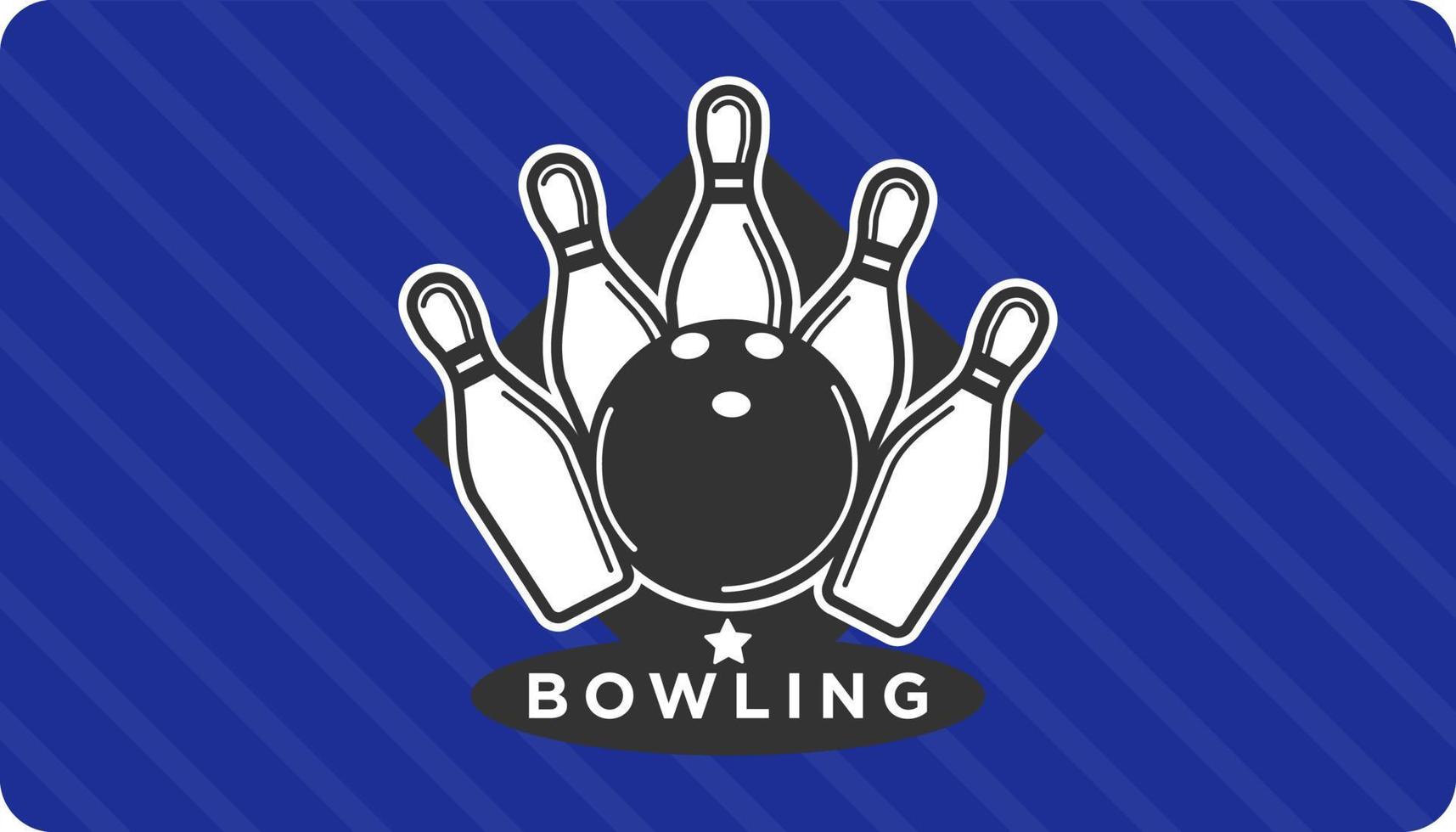 Bowlingclub, Spiel zur Erholung oder Sportvektor vektor