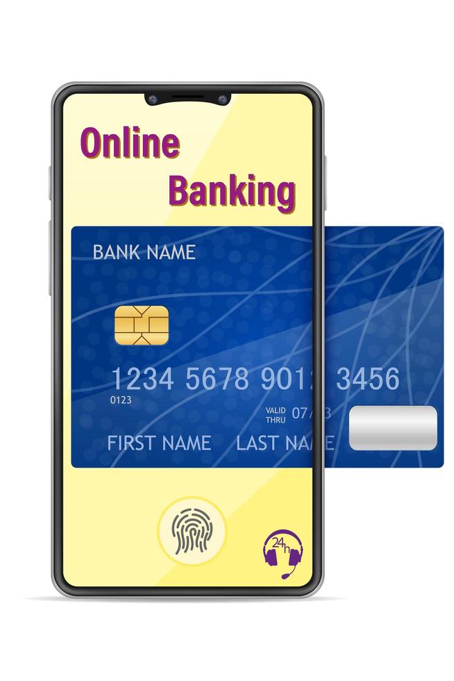 Smartphone-Konzept Online-Banking vektor