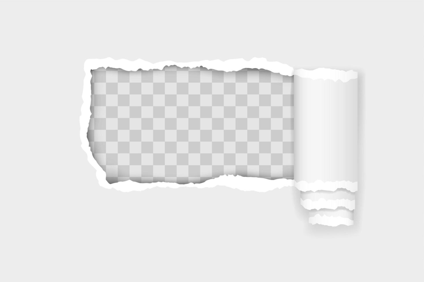 zerrissene Papierkante für Design mit transparenter Raumschablone vektor