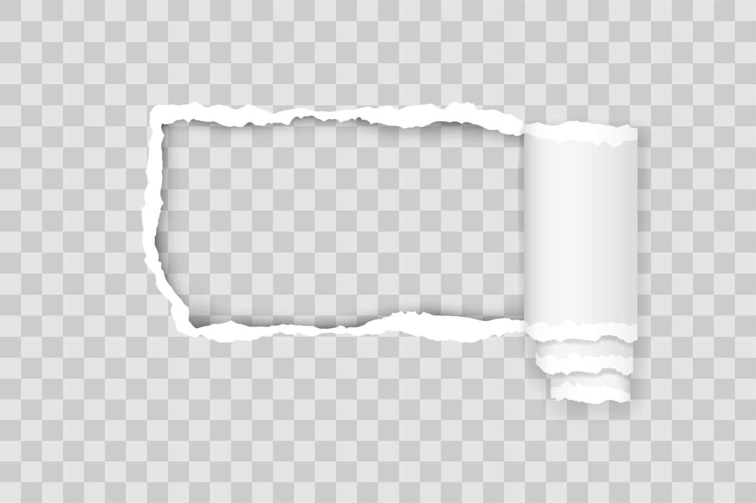 sönderriven papperskant för design med transparent utrymme mall vektor