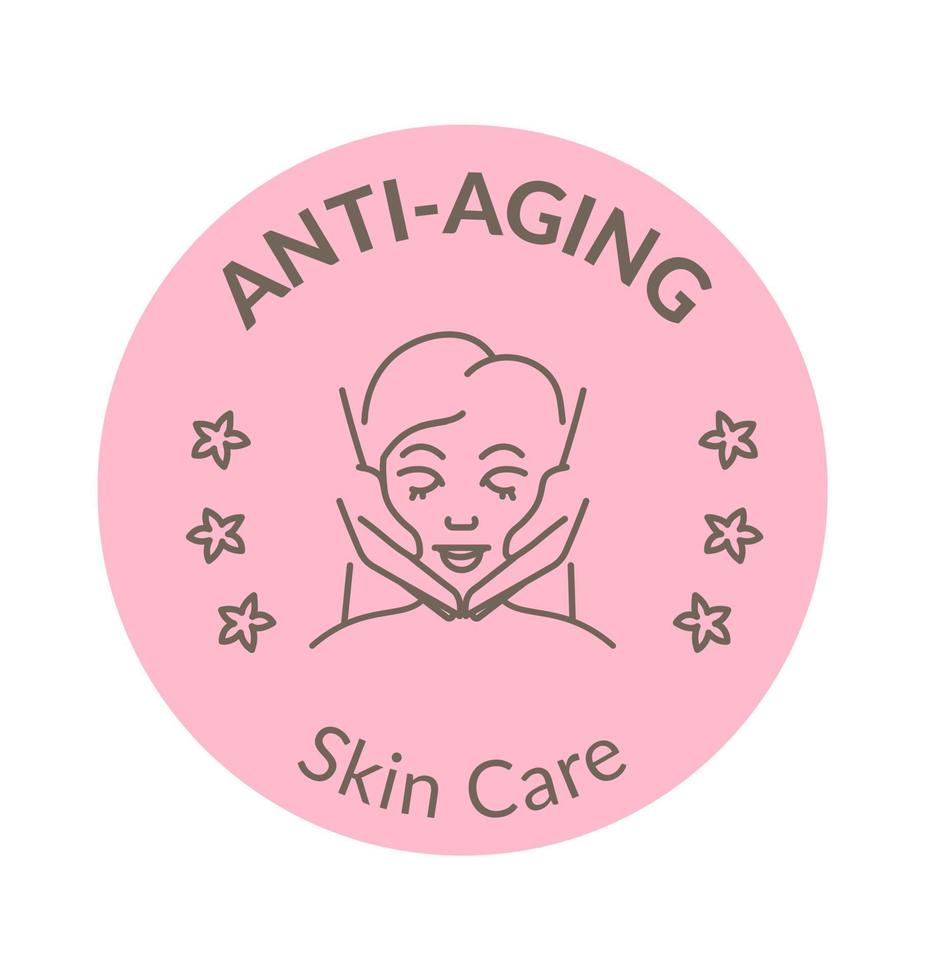 anti åldring hud vård lösning, lotion kosmetika vektor