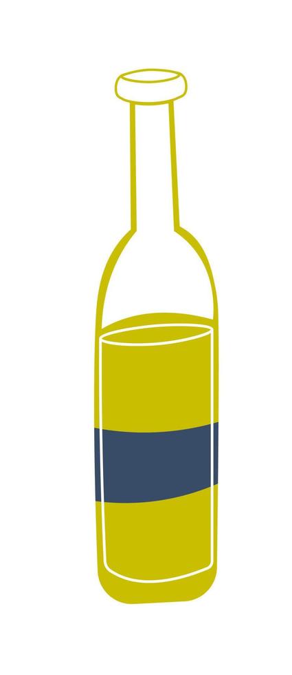 flaska av alkoholhaltig dryck eller uppfriskande dryck vektor