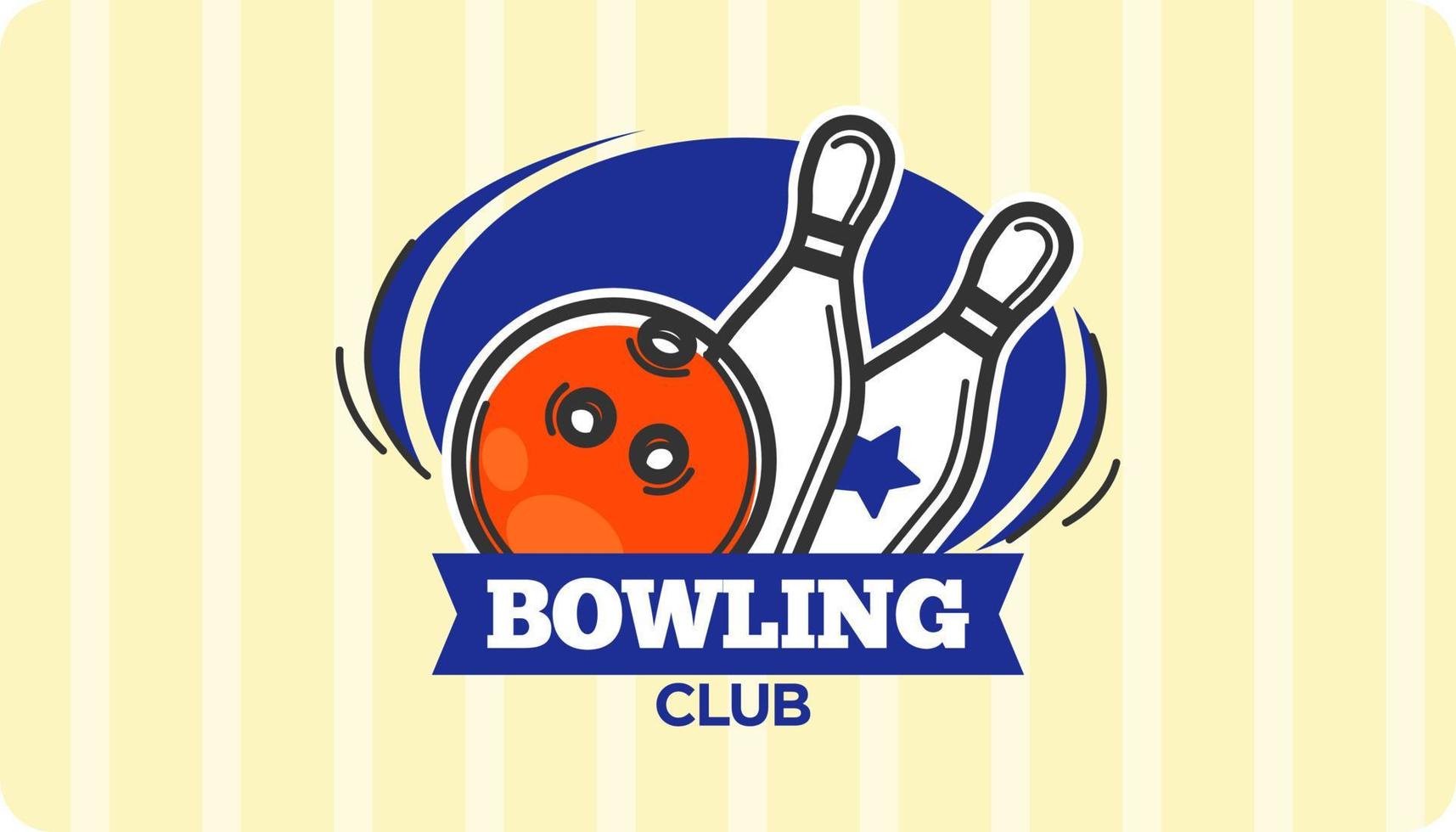 bowling klubb rekreation och sporter för roligt vektor