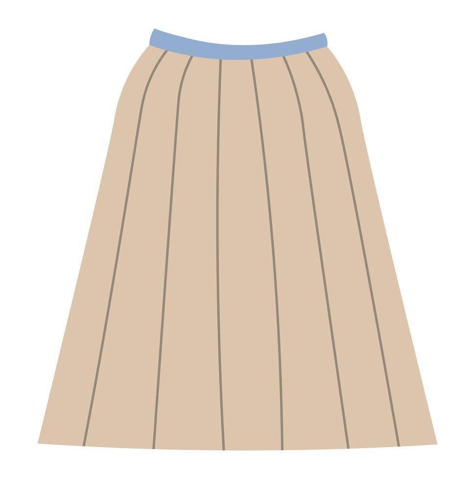 Kläder för damer, elegant midi kjol mode vektor
