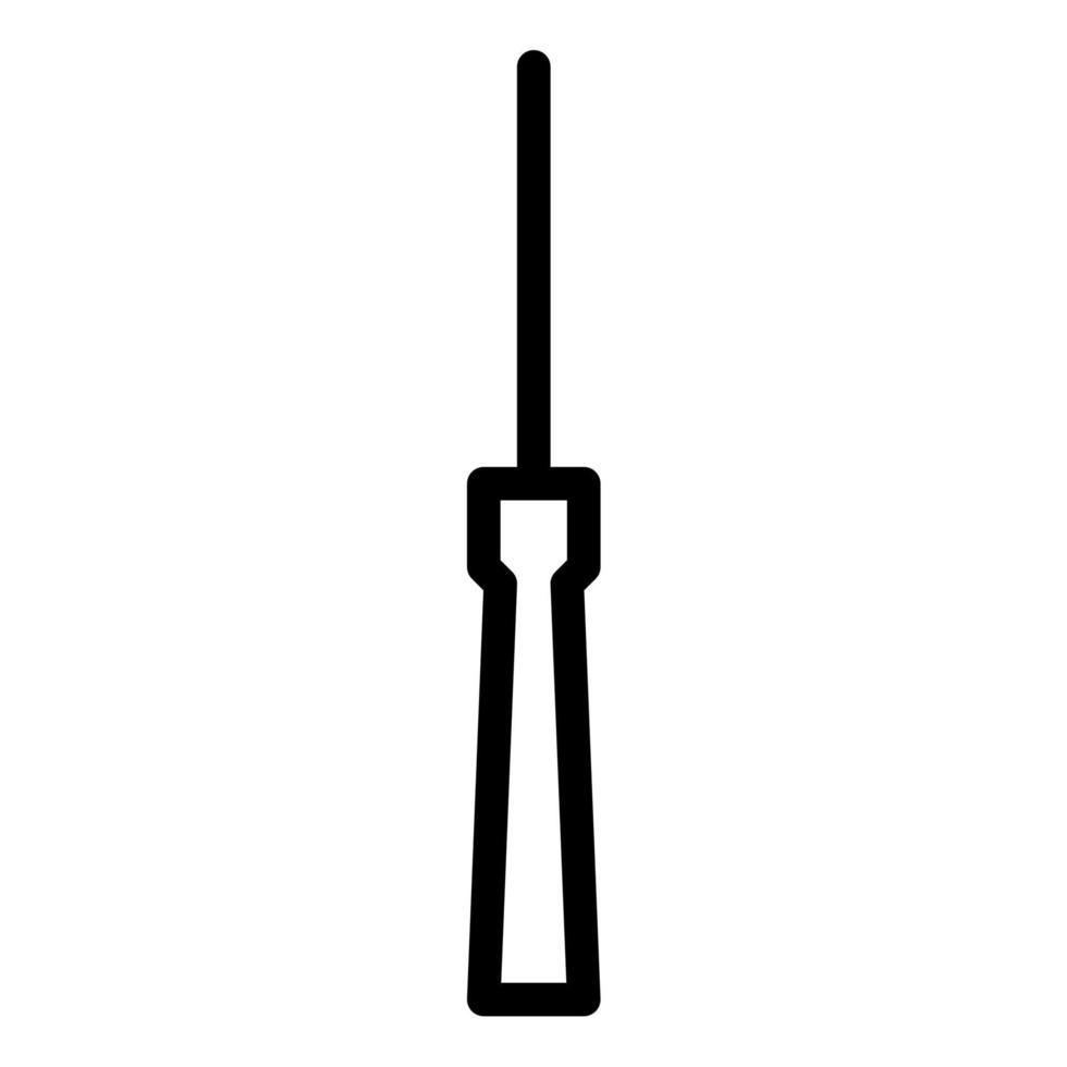 Schraubendreher-Werkzeug und Utensilien-Icon-Gliederung vektor