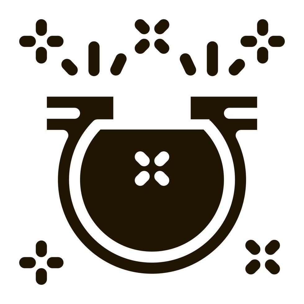 Hufeisen für Glückssymbol-Vektor-Glyphen-Illustration vektor