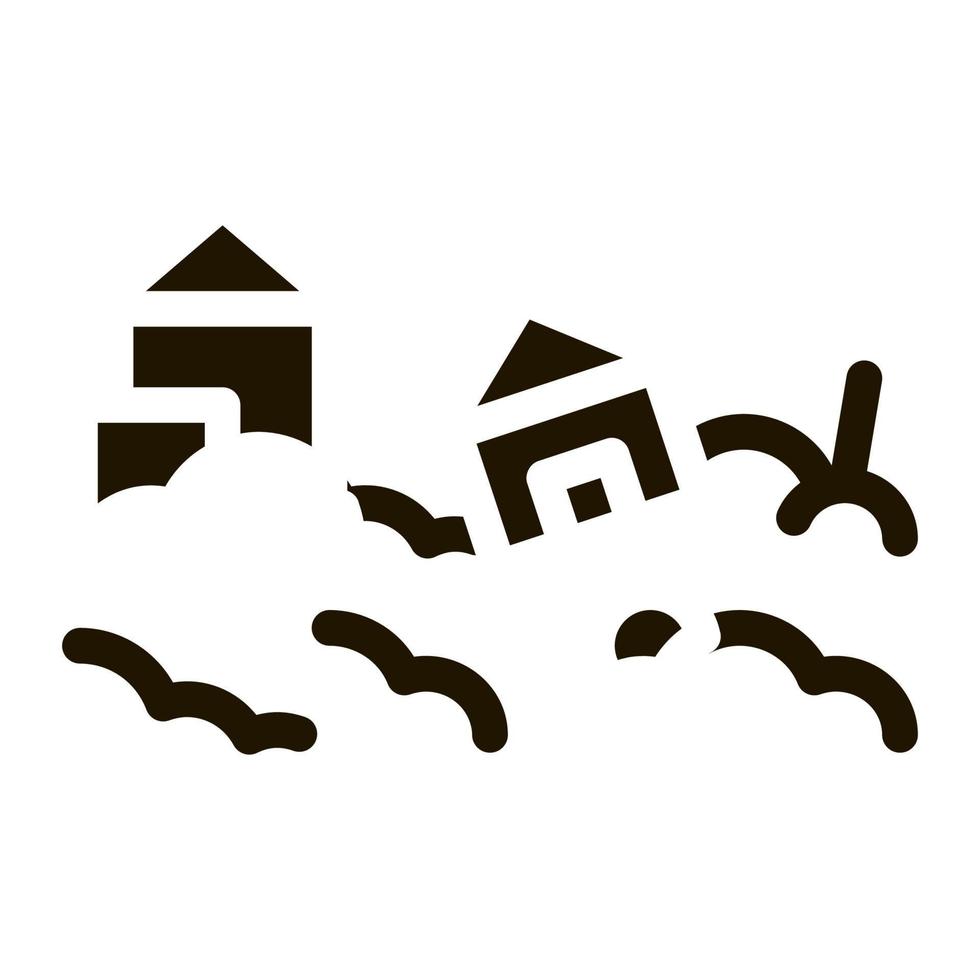 stad orkan ikon vektor glyf illustration
