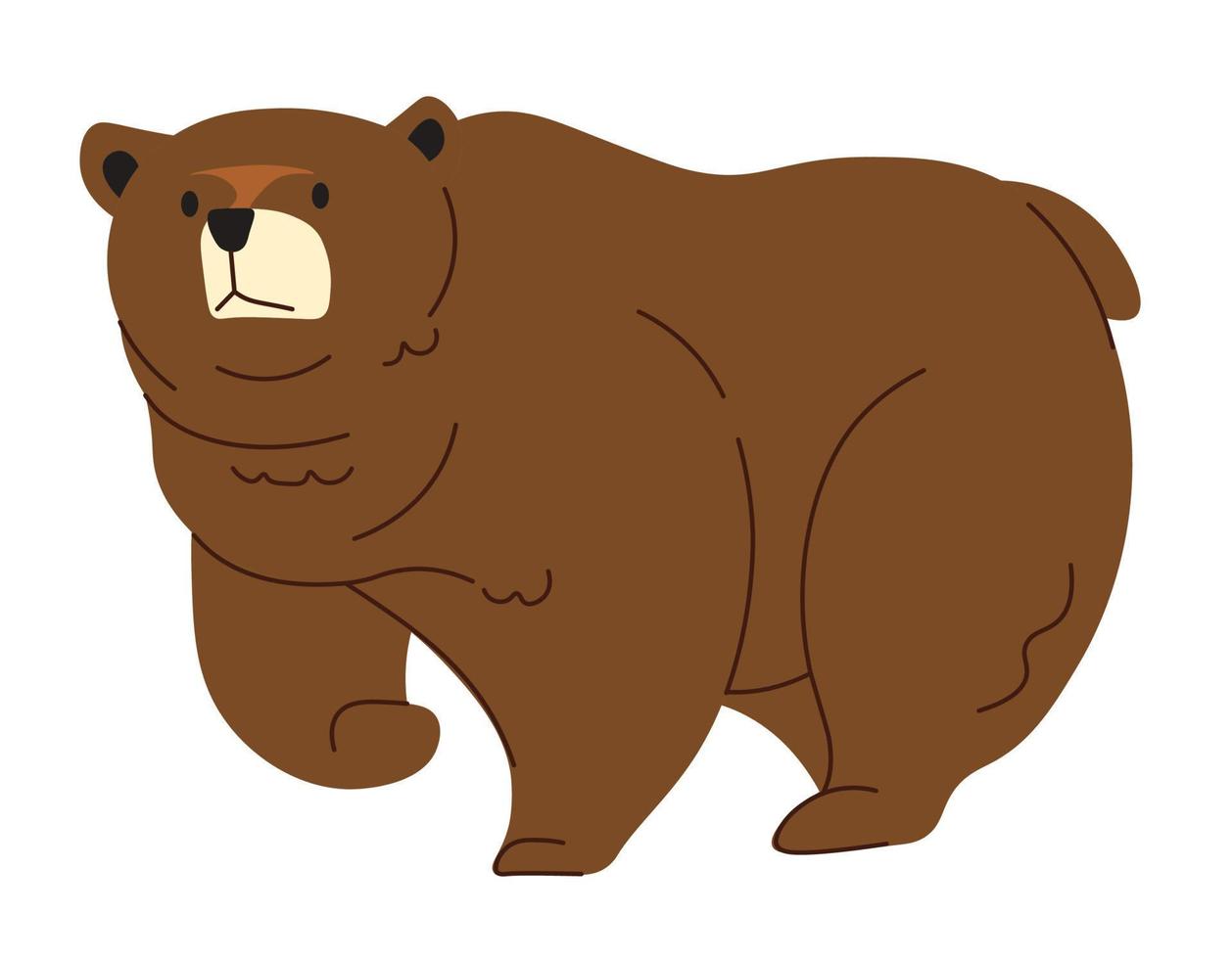 Waldtier, Porträt einer großen Bärenpersönlichkeit vektor