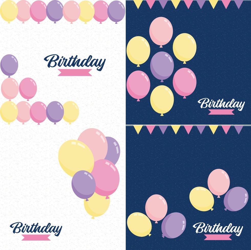 Lycklig födelsedag i en elegant. modern font med en lutning Färg schema och en konfetti effekt vektor