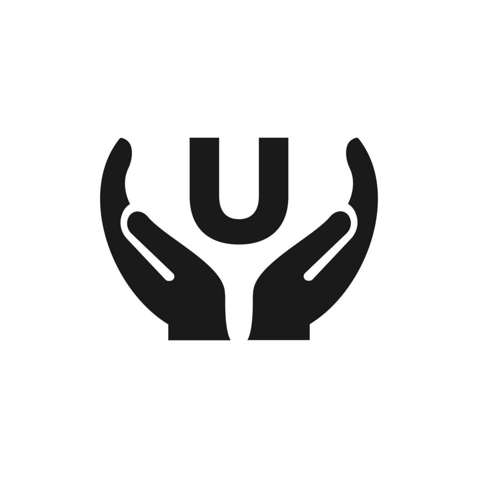 brev u ger hand logotyp design. hand logotyp design vektor