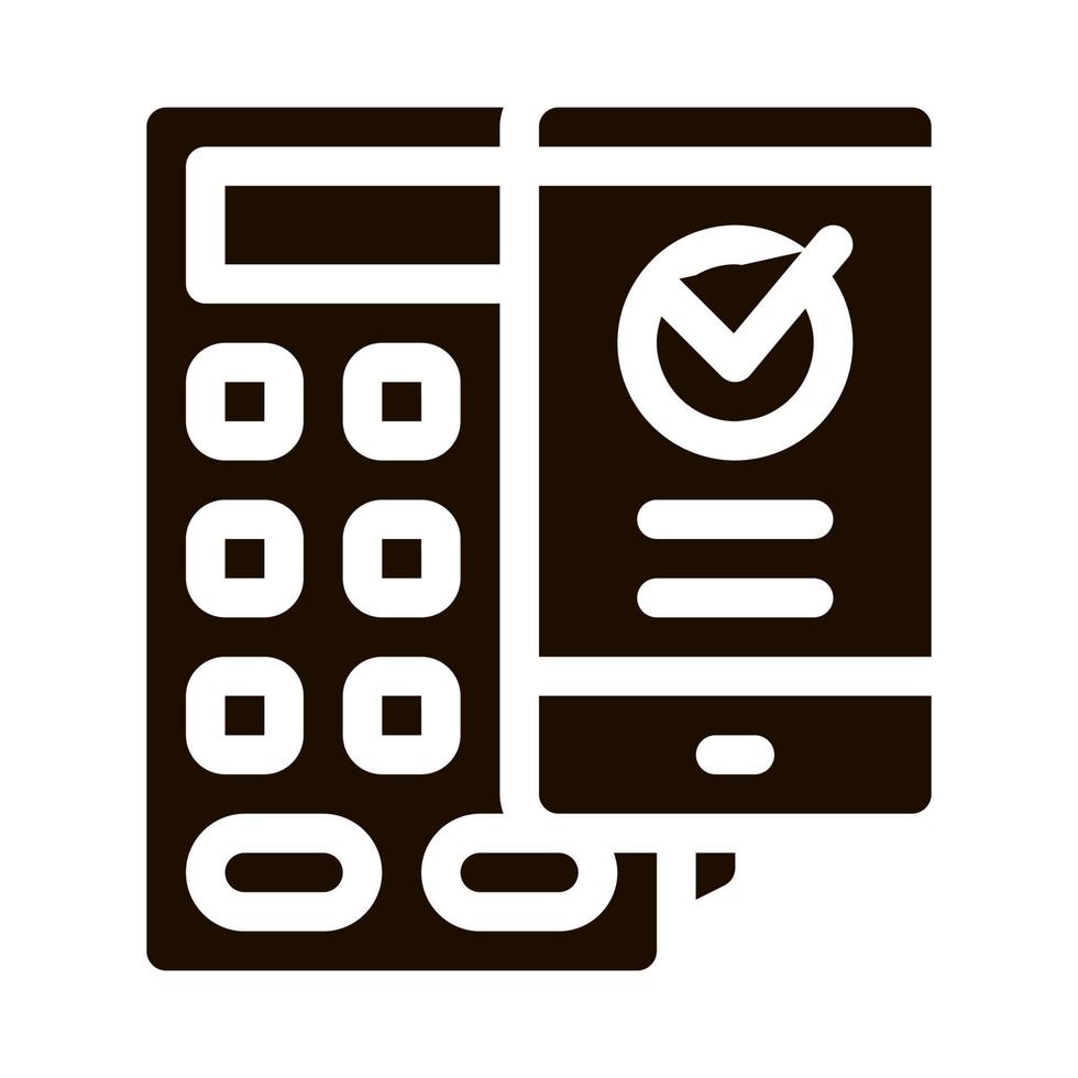 Smartphone-Vektorsymbol für Zahlungsterminals vektor