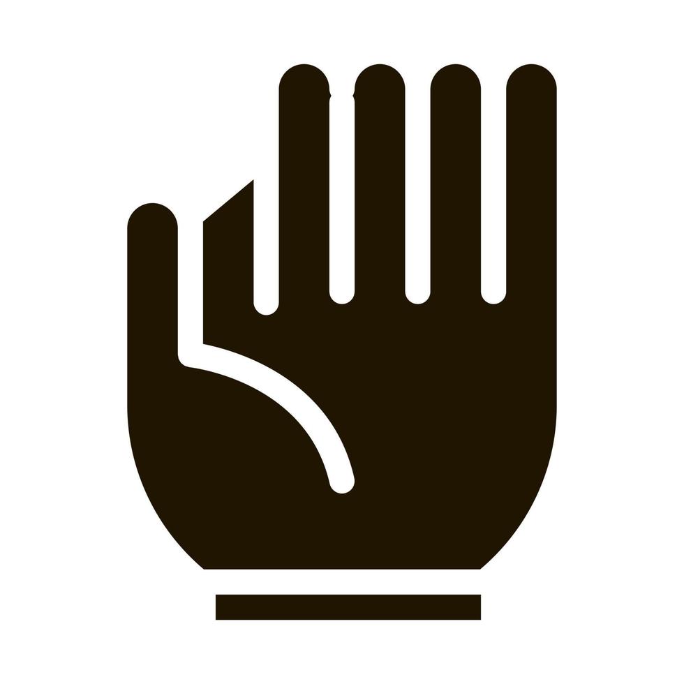 Baseball-Handschuh-Symbol Vektor-Glyphen-Illustration vektor