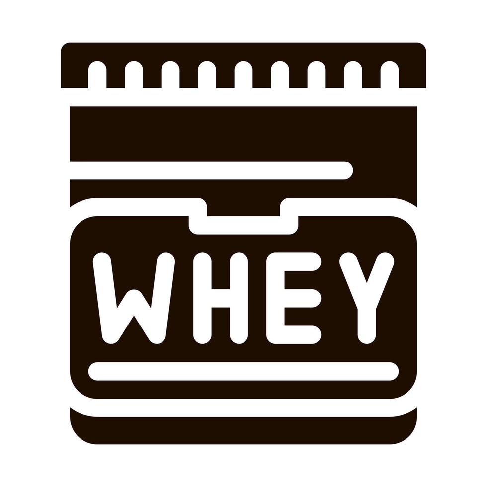 Whey Protein Container Sport Vektor Icon