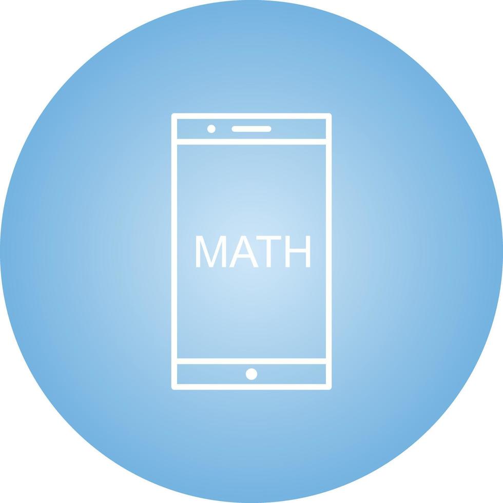 schöne Mathematik auf dem mobilen Linienvektorsymbol vektor