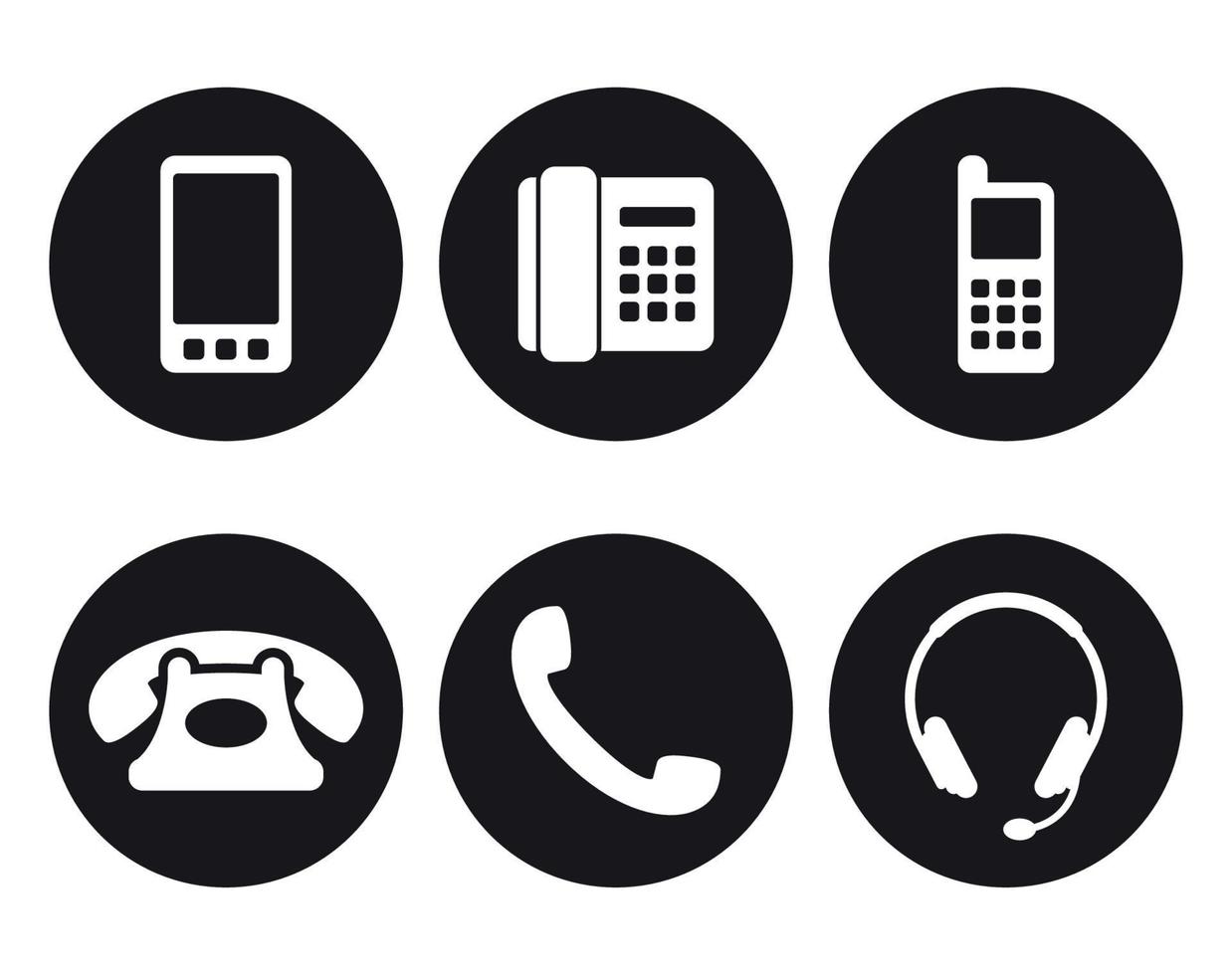 uppsättning av isolerat ikoner på en tema telefon ring upp vektor