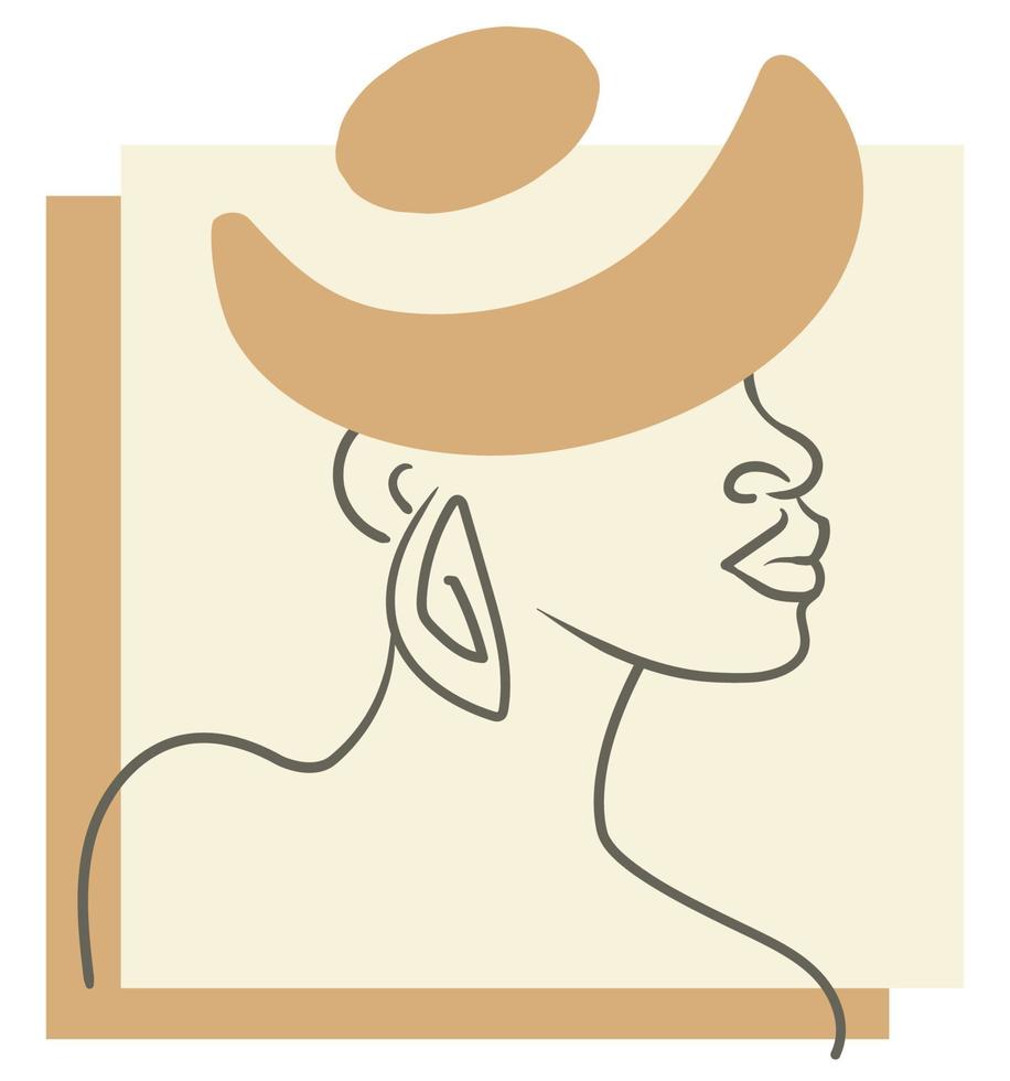 Vektor abstraktes Symbol. Bild des Kopfes, elegantes Emblem-Design