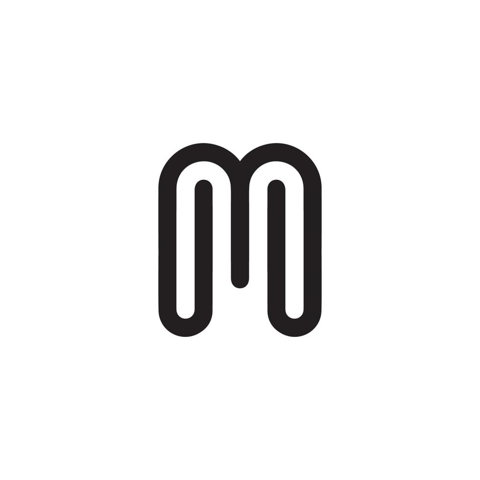 m ikon. enkel stil affisch bakgrund symbol. m varumärke logotyp design element. m tecken. m t-shirt utskrift. vektor för klistermärke.