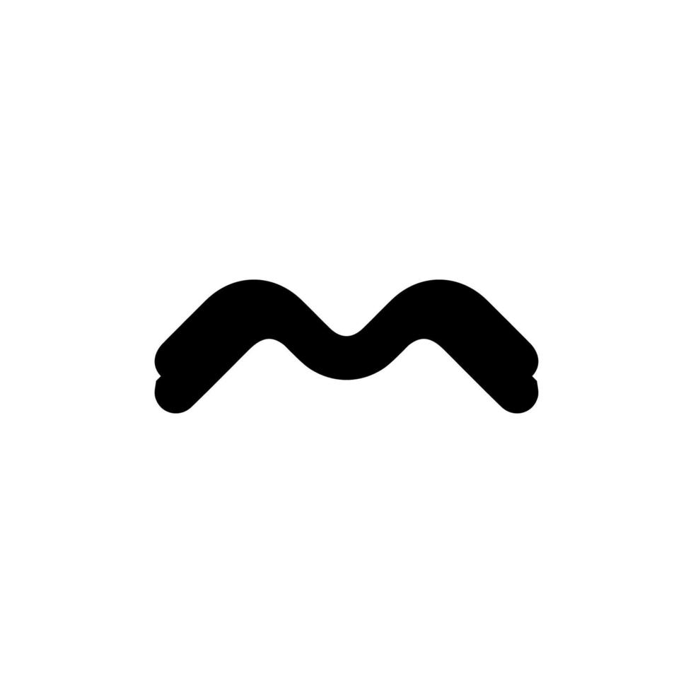 m-Symbol. einfaches Stilplakat-Hintergrundsymbol. m Markenlogo-Designelement. m Zeichen. m T-Shirt-Druck. Vektor für Aufkleber.