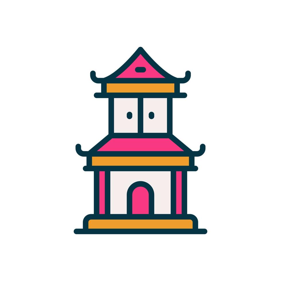 chinesisches Tempelsymbol für Ihre Website, Ihr Handy, Ihre Präsentation und Ihr Logo-Design. vektor