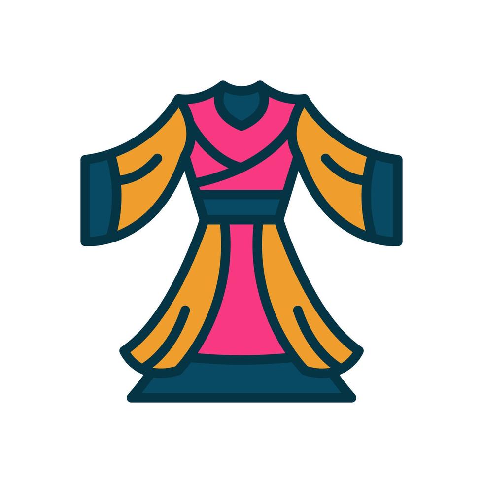 Chinesisches Kleidersymbol für Ihre Website, Ihr Handy, Ihre Präsentation und Ihr Logo-Design. vektor