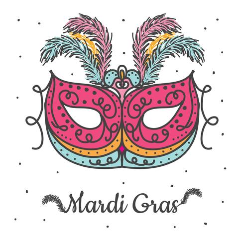 mardi gras mask vektor