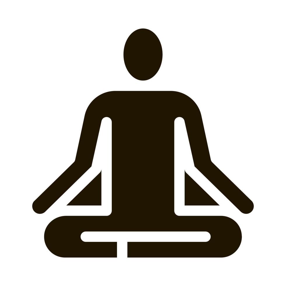 Yoga-Pose Biohacking-Symbol-Vektor-Illustration vektor