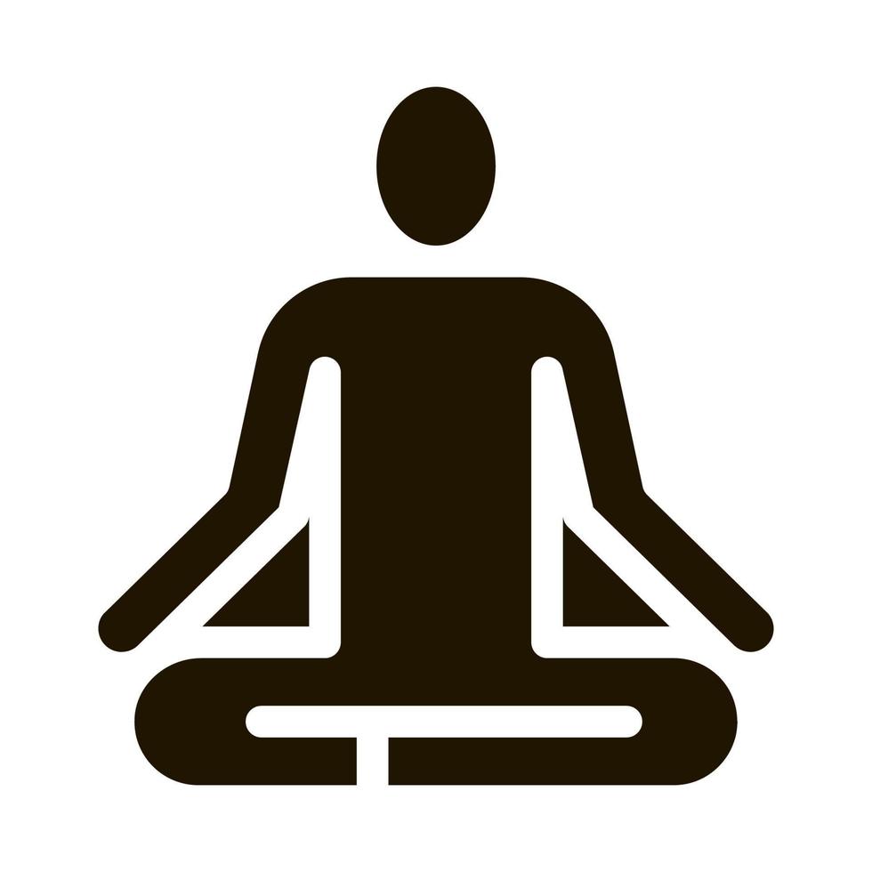 yoga utgör biohacking ikon vektor illustration
