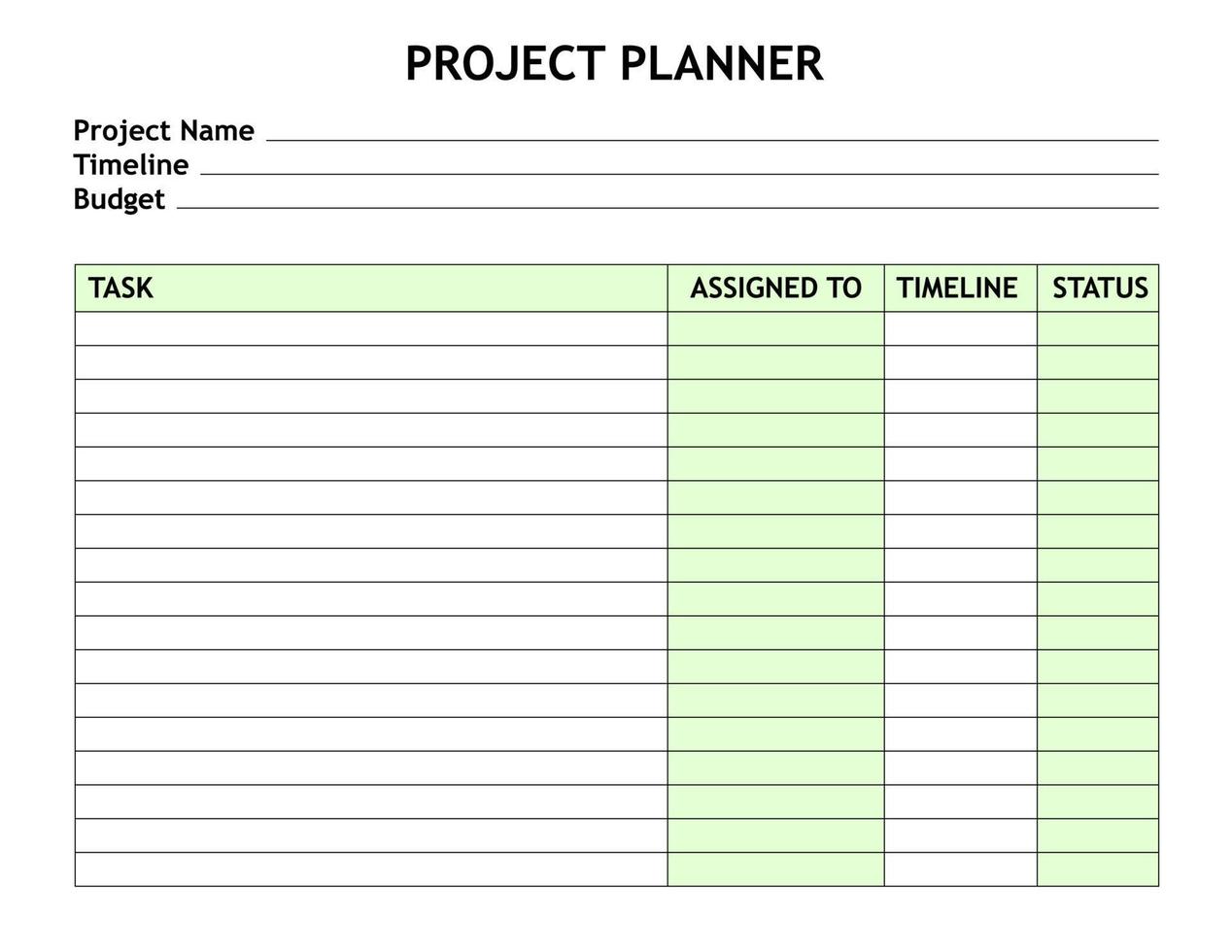 Projektplaner-Vorlage. ein prägnantes Design für eine Business-Notizblockseite. Unternehmensorganisator. Projektplan. Briefformat. Vektor-Illustration vektor