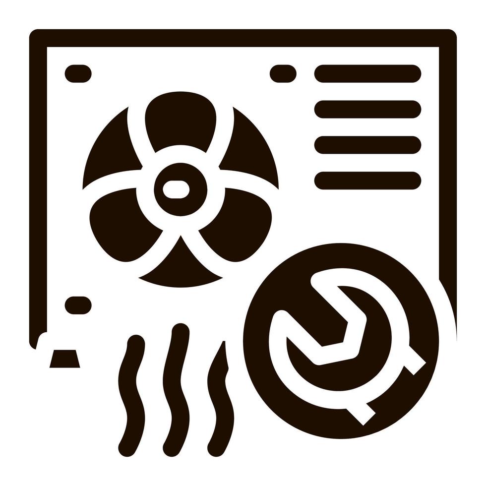 Vektorsymbol für die Reparatur des Klimaanlagensystems vektor