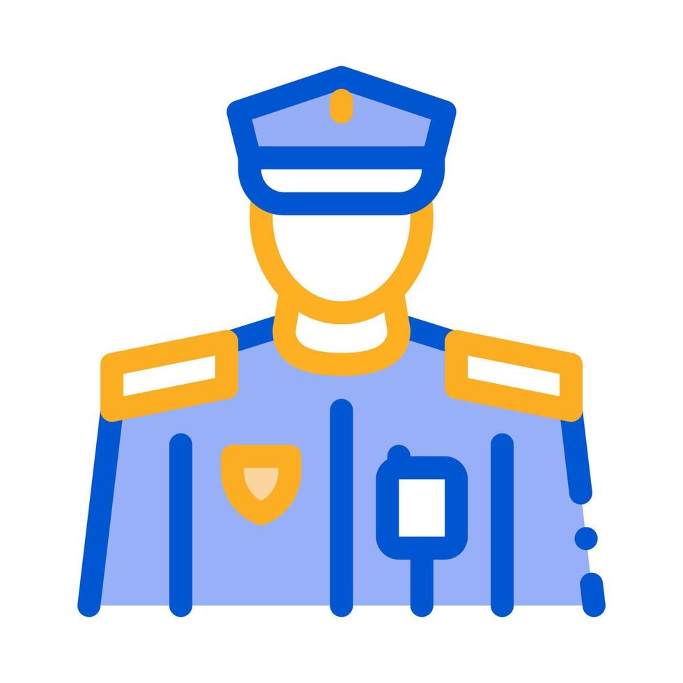 Polizist Beruf Symbol Vektor Umriss Illustration