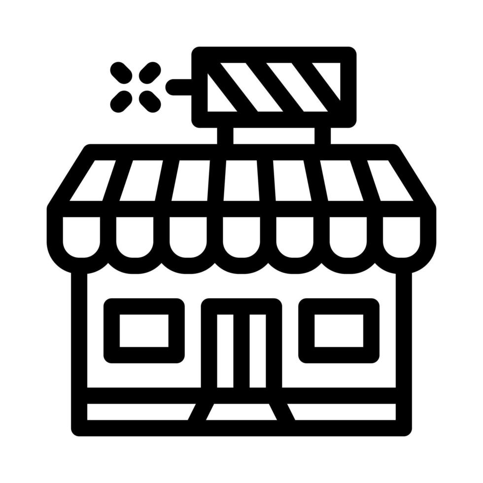 Feuerwerk Shop Symbol Vektor Umriss Illustration